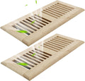 4x10 White Oak Wood Floor Register Vent Cover - Drop In with Damper