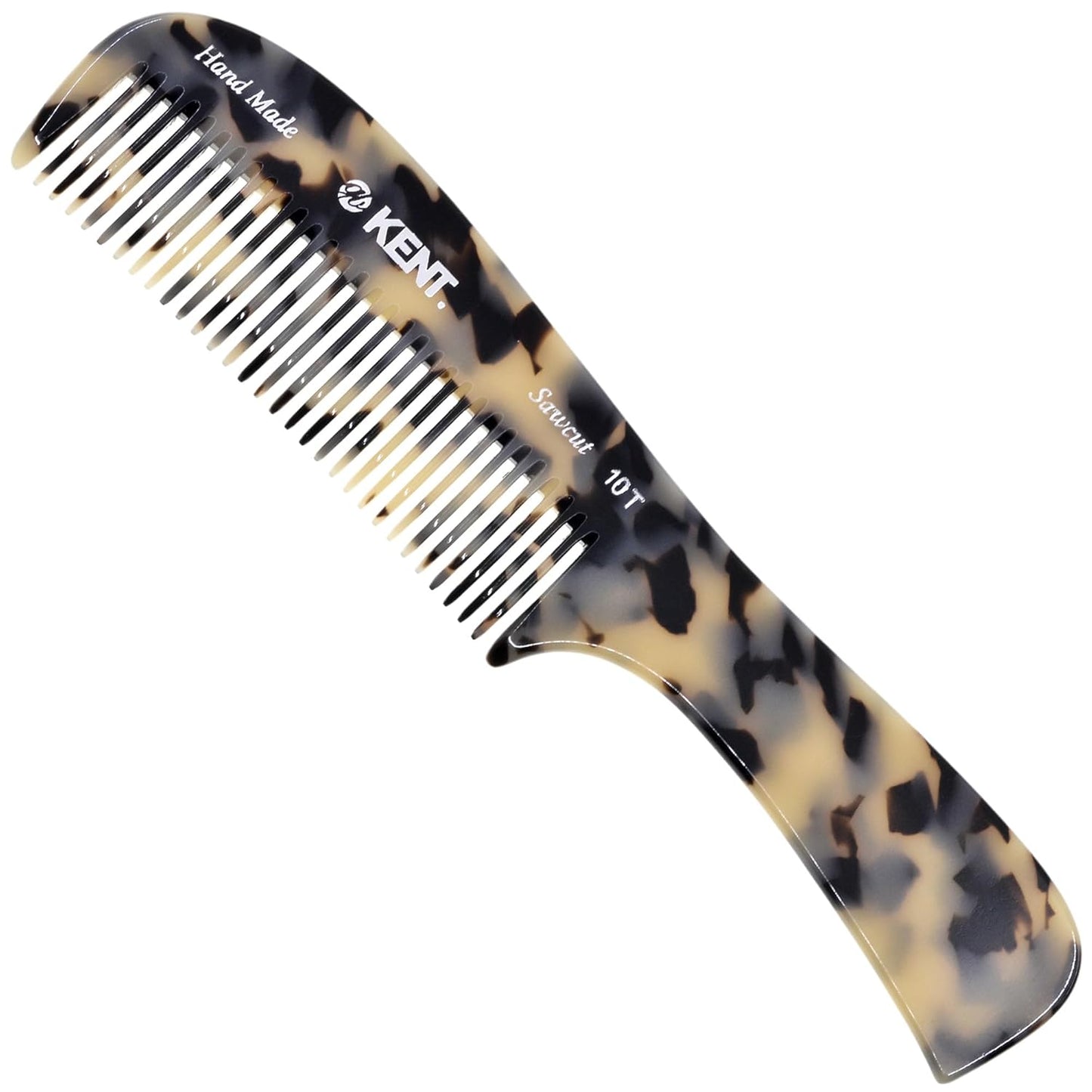 Kent 10T TW Large Handmade Wide Tooth Detangling Rake Comb