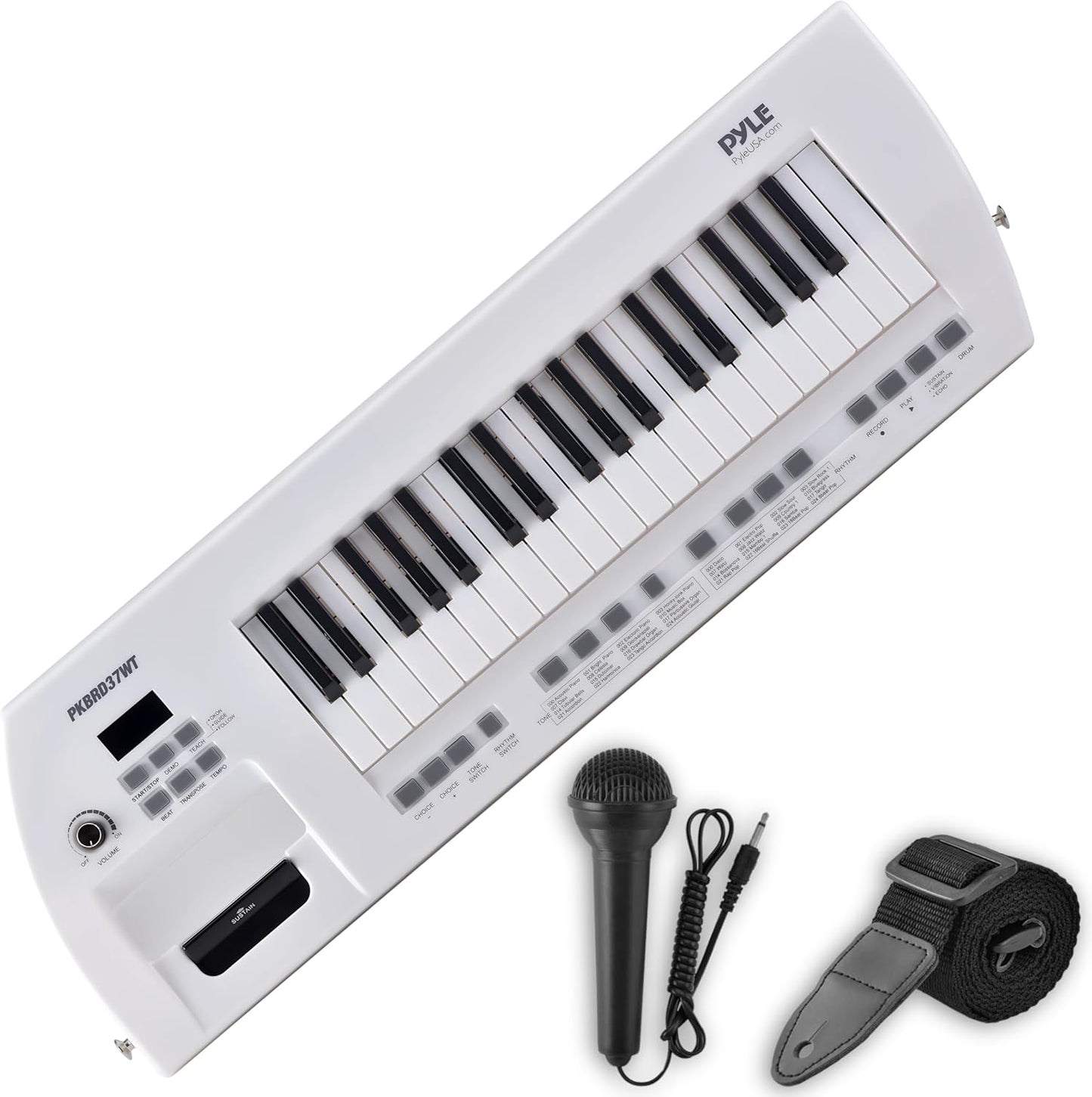 PYLE Electric Piano with 37 Keys and Built-in Stereo Speakers