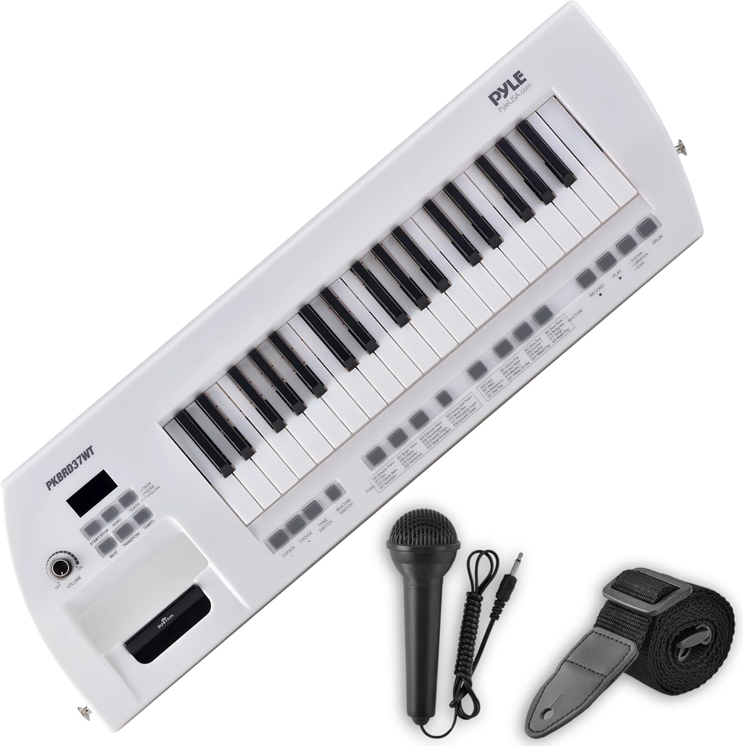 PYLE Electric Piano with 37 Keys and Built-in Stereo Speakers