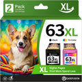63XL Ink Cartridges Black and Color Combo Pack - Reliable High Yield