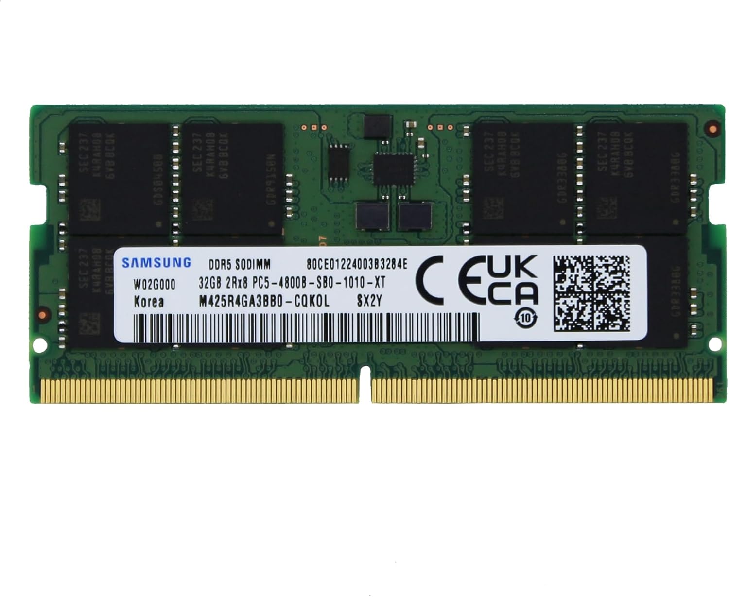 Sam Original 32GB DDR5 4800MHz SODIMM Laptop RAM Upgrade