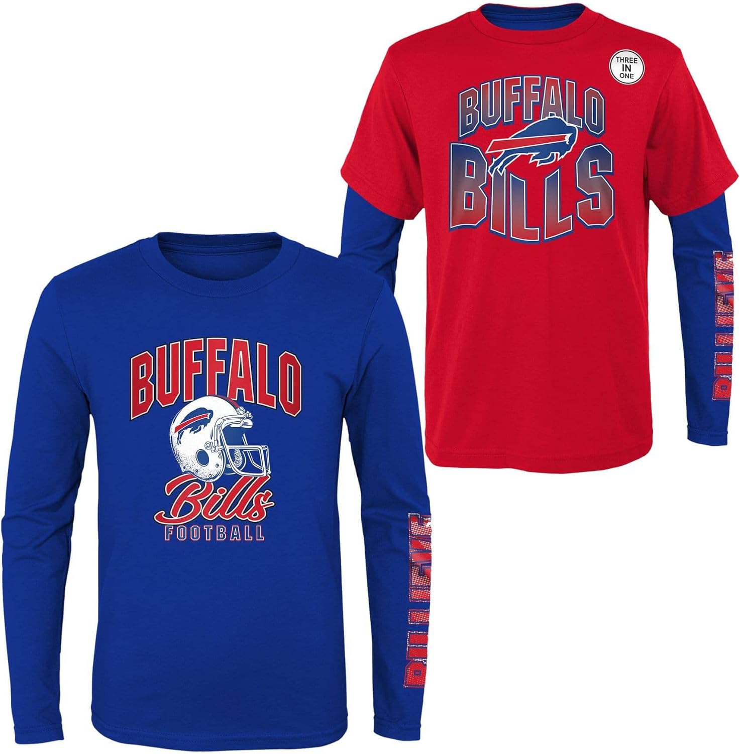 NFL Boys Youth Game Day Team Color T-Shirt and Long Sleeve Set