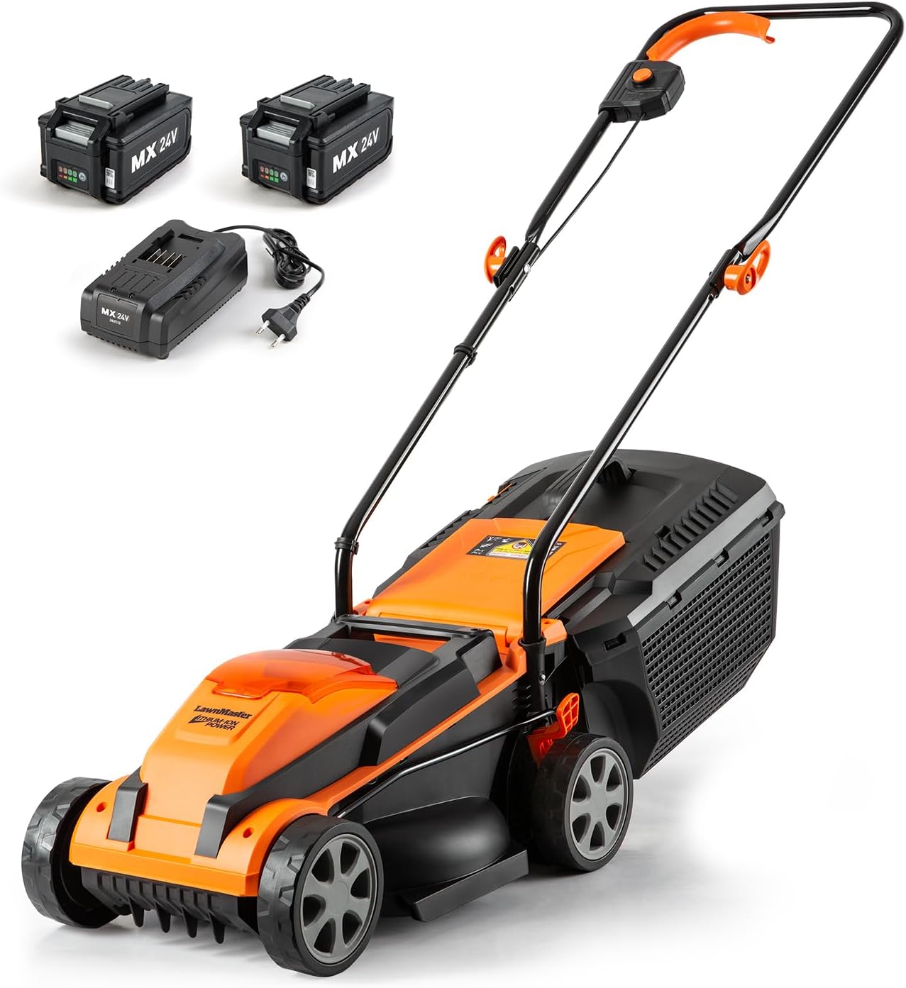 LawnMaster 13-Inch Cordless Lawn Mower - Powerful 24V Max with 2 Batteries!