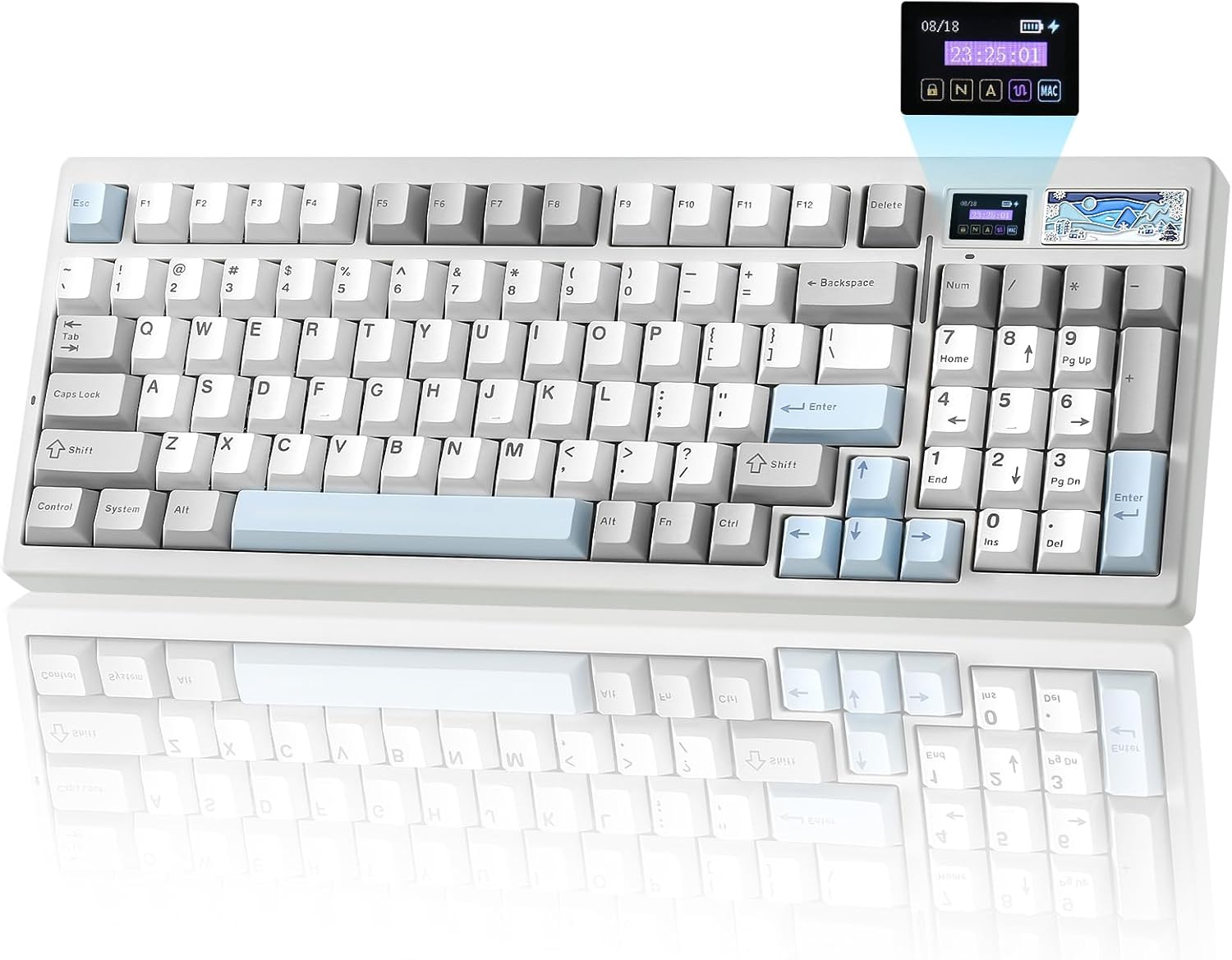 YUNZII IF99 Wireless Mechanical Gaming Keyboard with LCD Display
