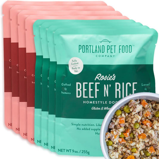 Fresh Dog Food Pouches for Pups - Salmon & Beef Variety Pack