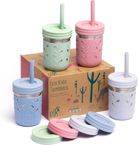 10oz Stainless Steel Kids Drinking Cups for Smoothies and More