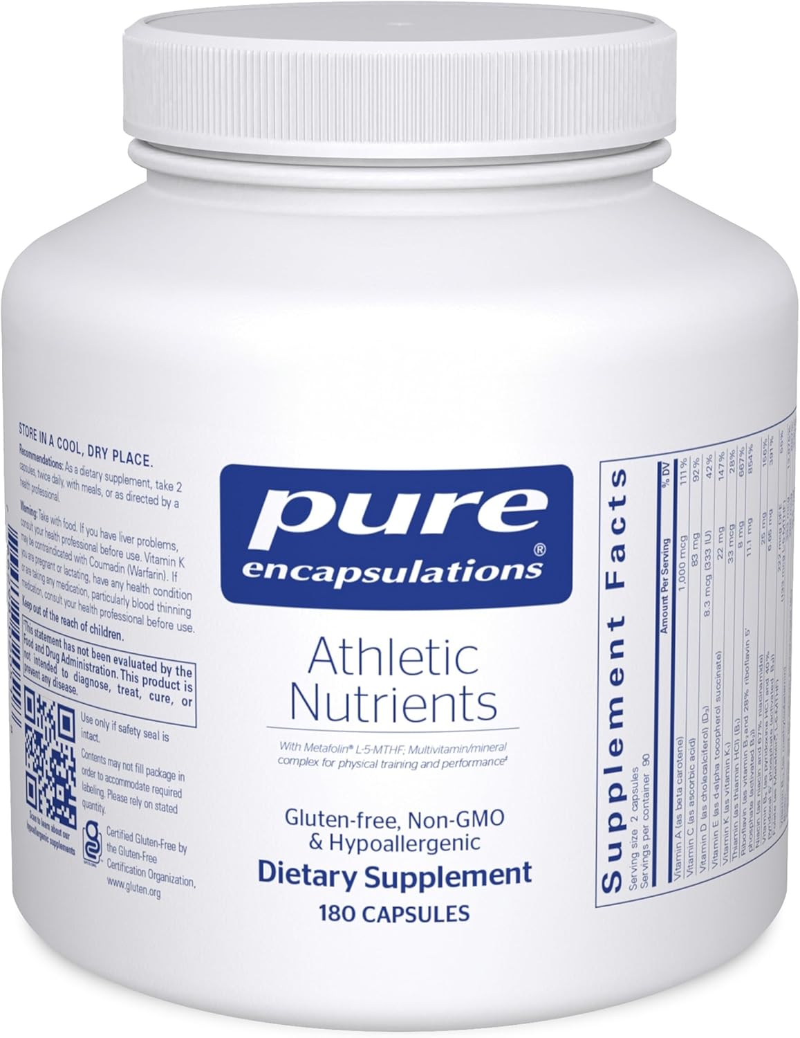 Pure Encapsulations Athletic Nutrients for Enhanced Performance