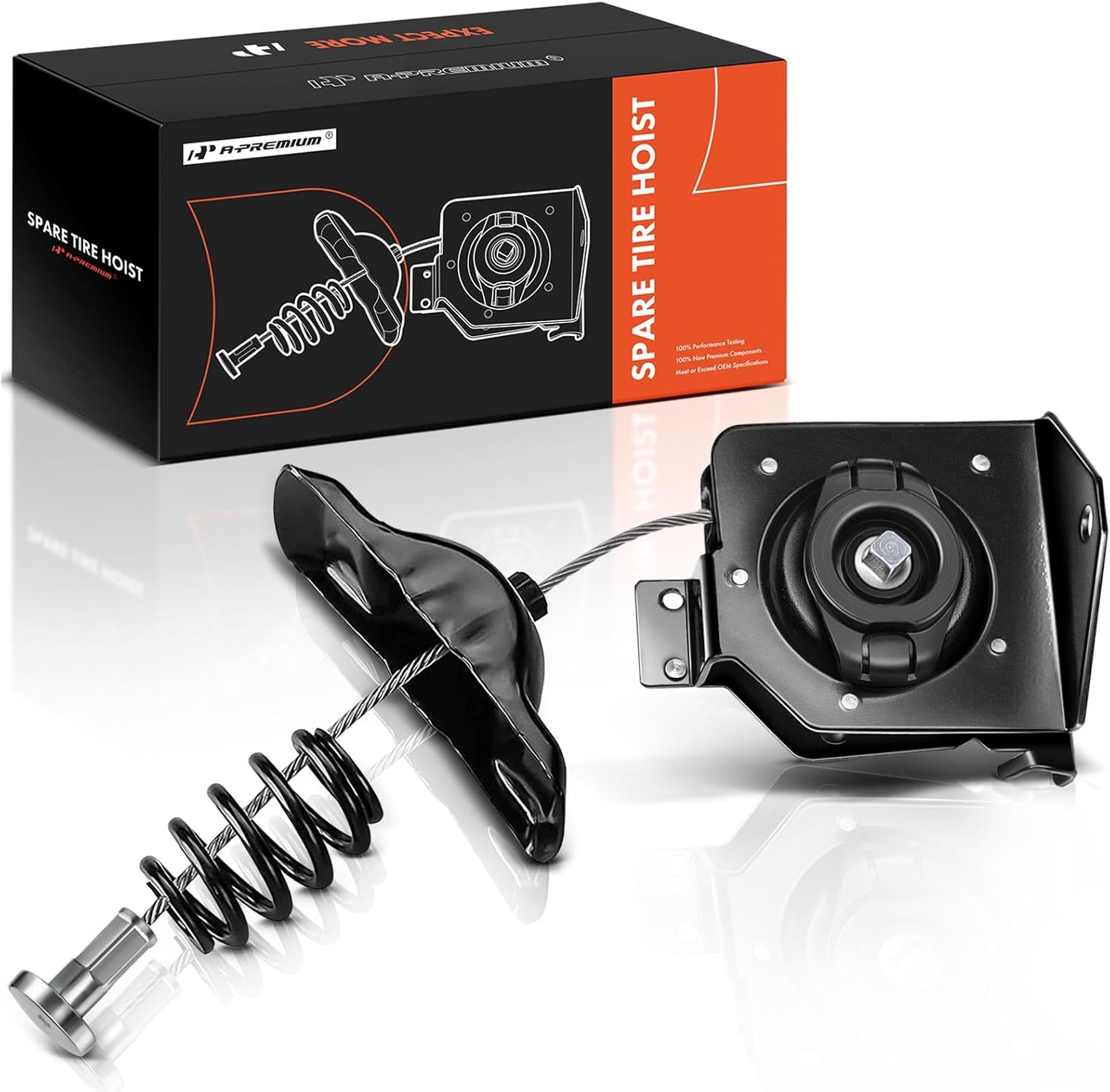 A-Premium Spare Tire Hoist Winch Carrier for Chevy GMC Trucks