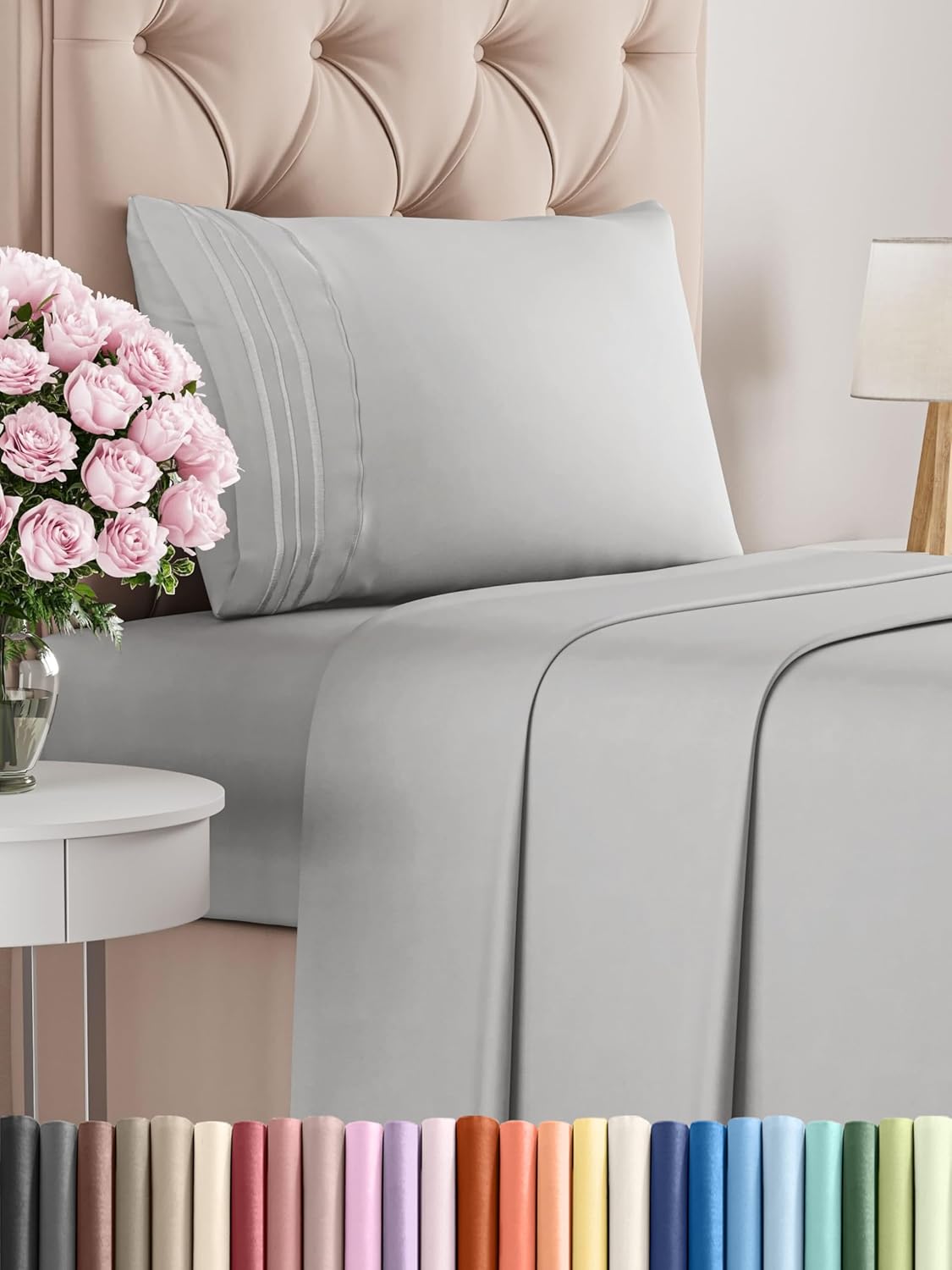 Twin Size 3 Piece Sheet Set - Comfy Breathable & Cooling Sheets