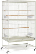 Wrought Iron Flight Cage with Stand, Large Birdcage - Roomy Home