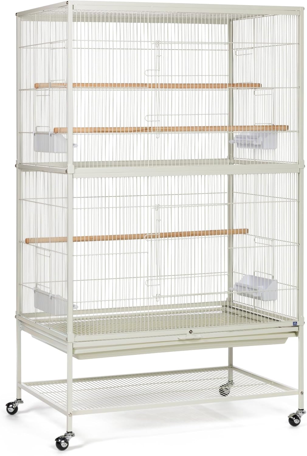 Wrought Iron Flight Cage with Stand for Small Birds - Large Size