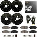 Max Advanced Brakes Front & Rear Brake Kit Compatible With Mazda 6