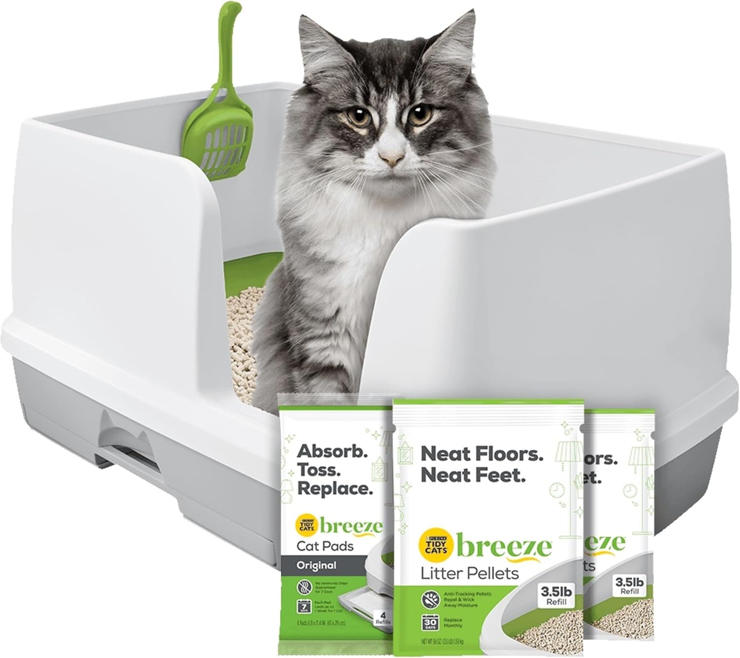 Odor-Free & Easy Clean: Tidy Cats Breeze XL Litter System