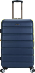 28 in Navy Hardside Expandable Luggage - Checked Spinner