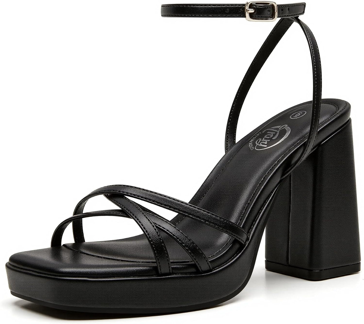 Trary Gold & White Heels - Strappy Block Heels for Women