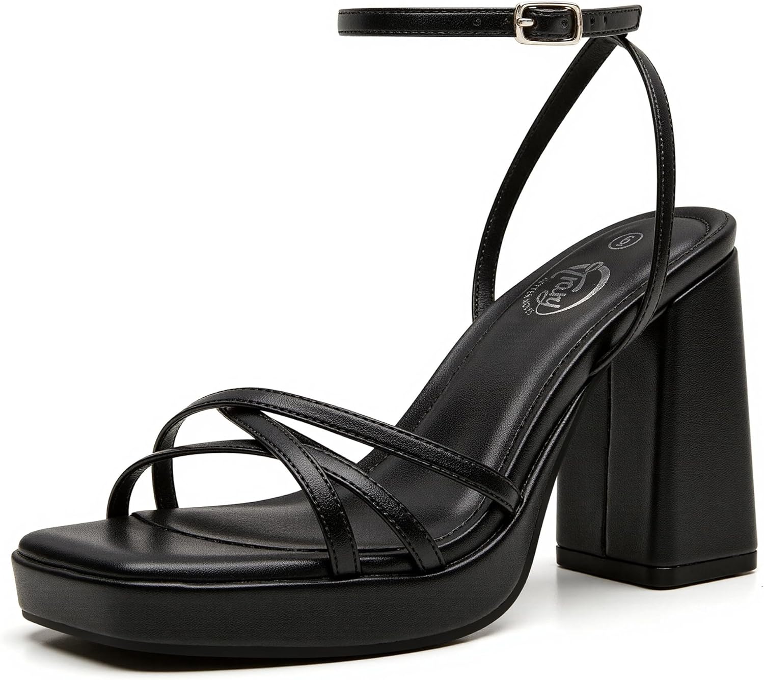Trary Gold & White Heels - Strappy Block Heels for Women