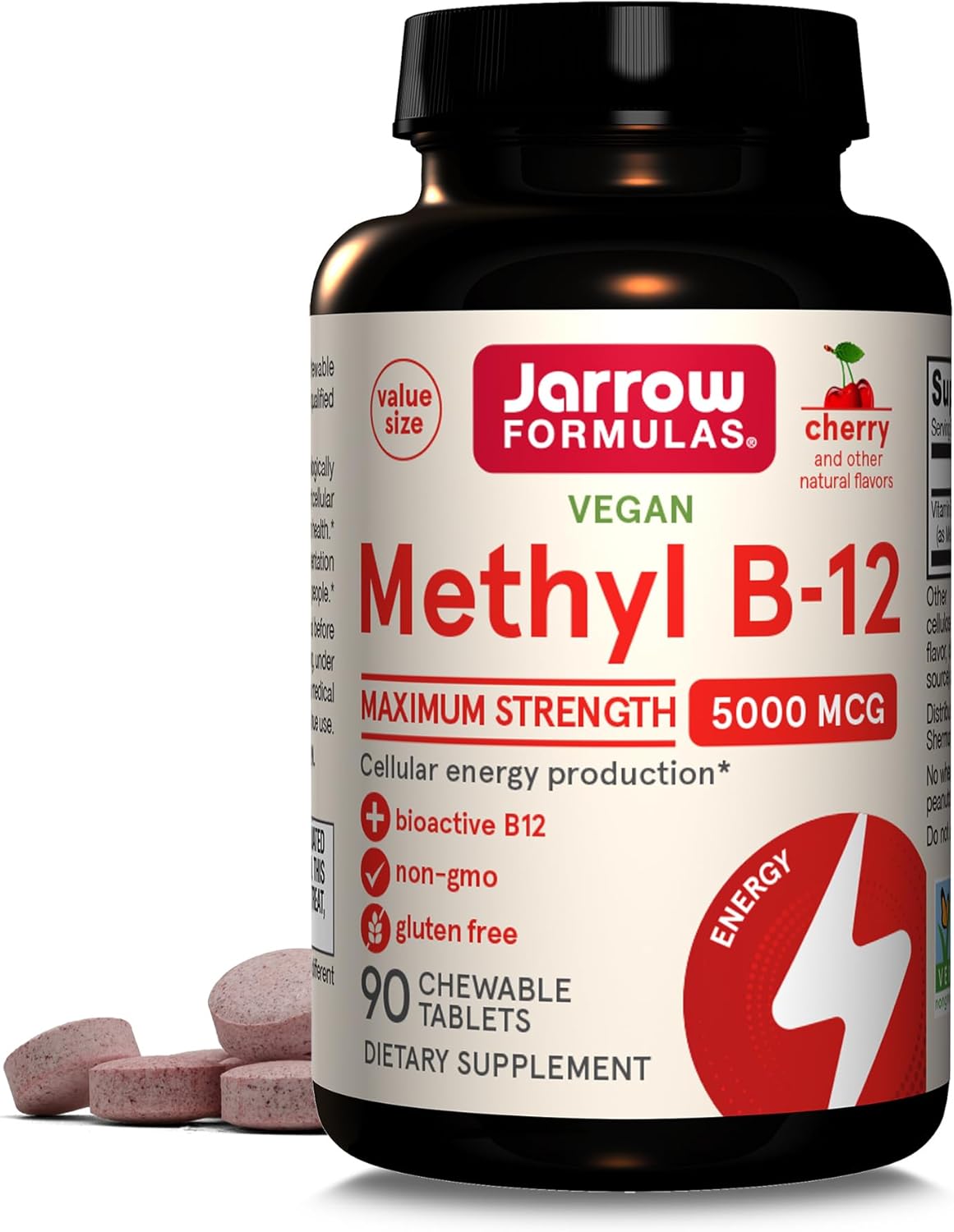 Jarrow Formulas Vitamin B12 5000 mcg for Energy & Brain Health