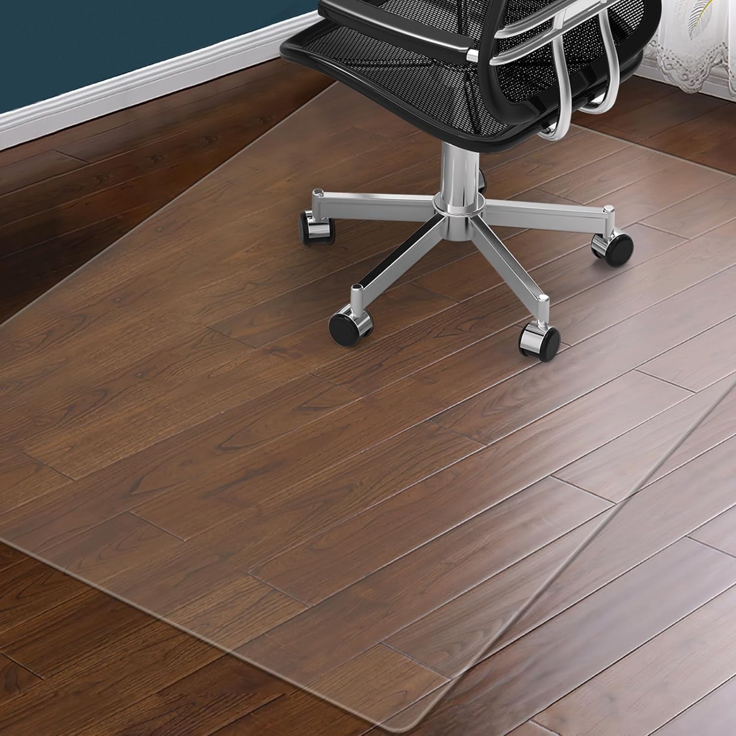 Protective Clear Chair Mat: Easy Glide, Heavy Duty