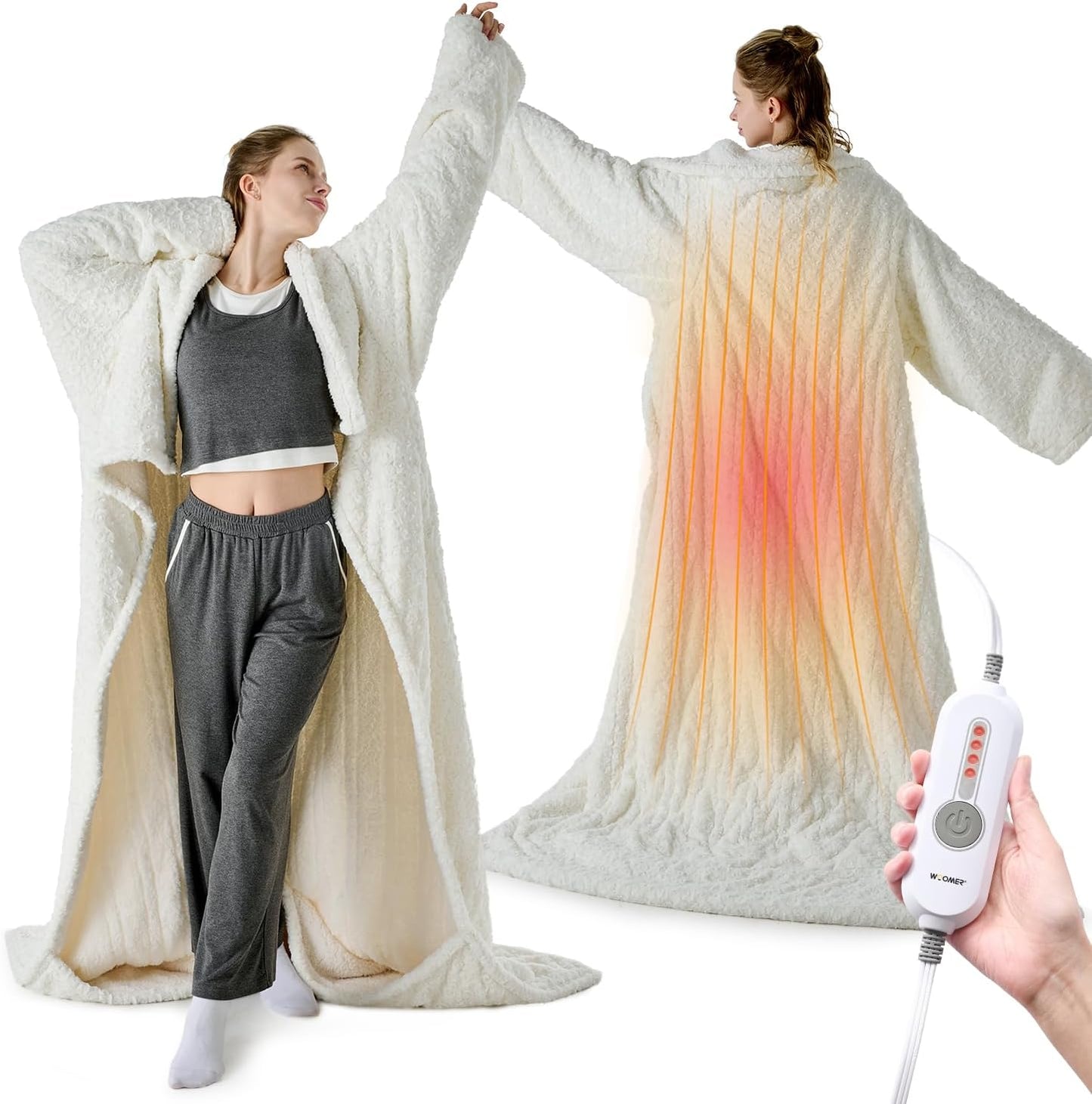 WOOMER Wearable Heating Electric Blanket for Cozy Comfort