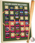 Framed Pro Baseball Stadiums Scratch Off Poster - Track Your Journey