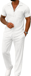 UOUA Mens Summer 2 Piece Set for Casual and Stylish Outfits