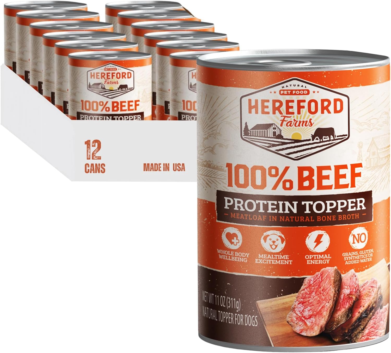 100% Beef Wet Dog Food Mixer and Topper for Healthy Pets
