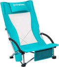 Low Beach Chair for Adults Extra Wide 300lbs Capacity - Comfortable