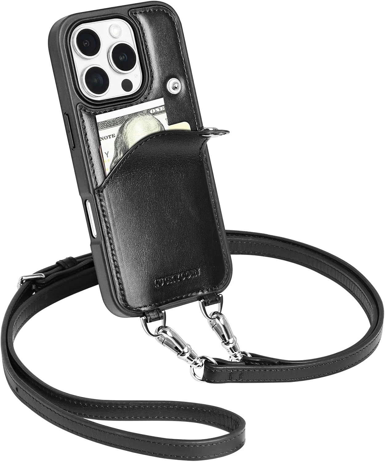 LUCKYCOIN Crossbody Wallet Phone Case for iPhone 16 Pro