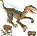 Remote Control Dinosaur Toy 18.1in Velociraptor - Realistic Walking RC