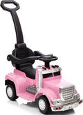 3-in-1 Ride on Push Car for Toddler Pink - Lights, Music, Handle