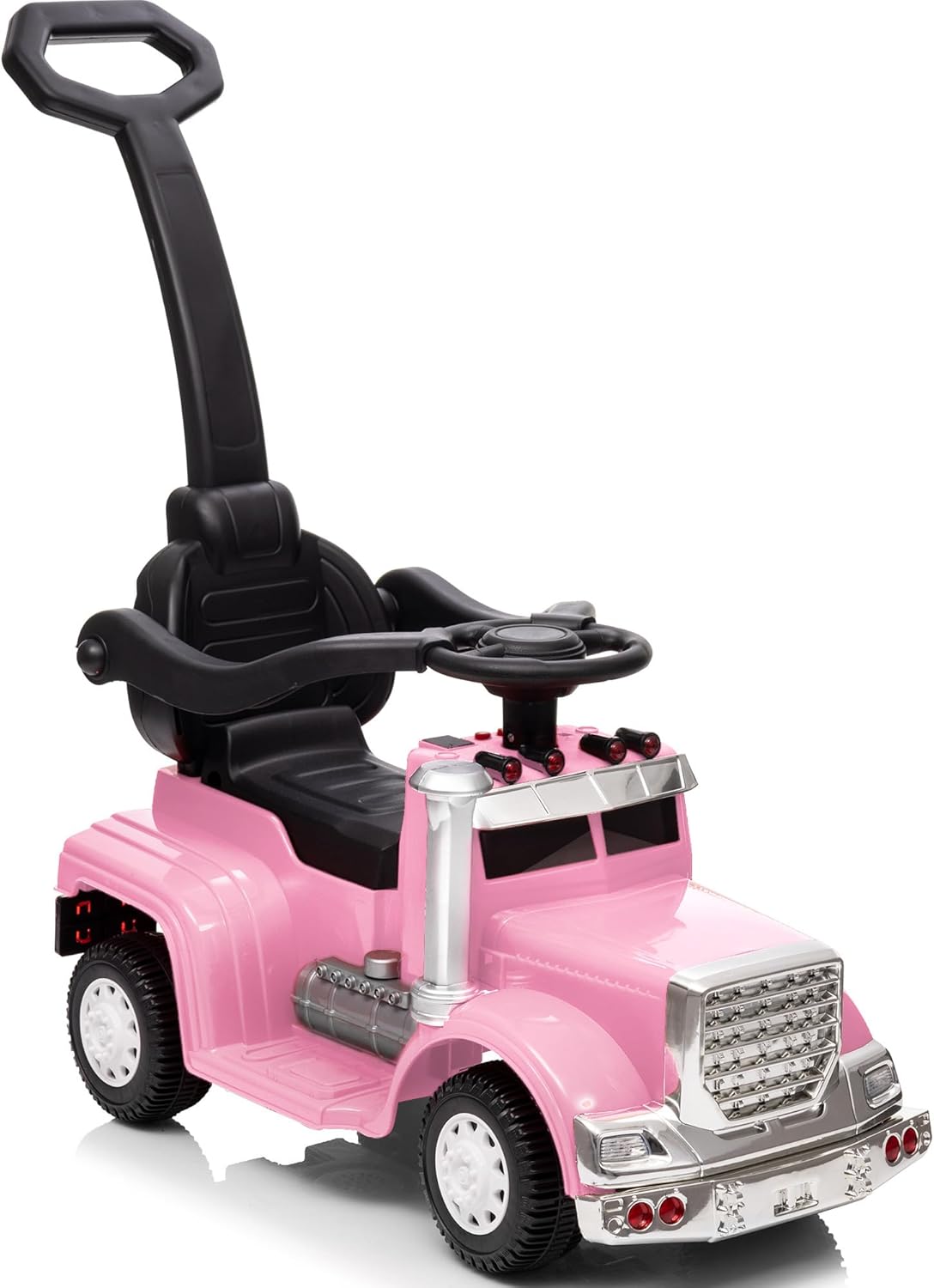 3-in-1 Ride on Push Car for Toddler with Handle - Pink