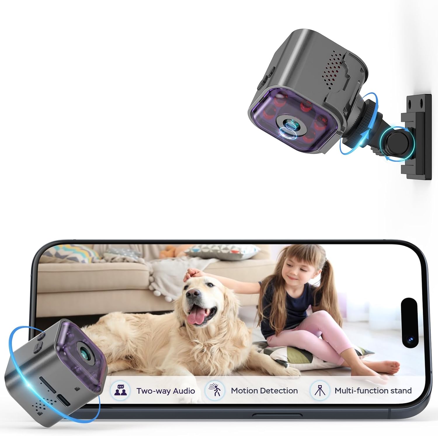 ZOHOKO Spy Camera: 2-Way Audio, Night Vision, Motion Detect