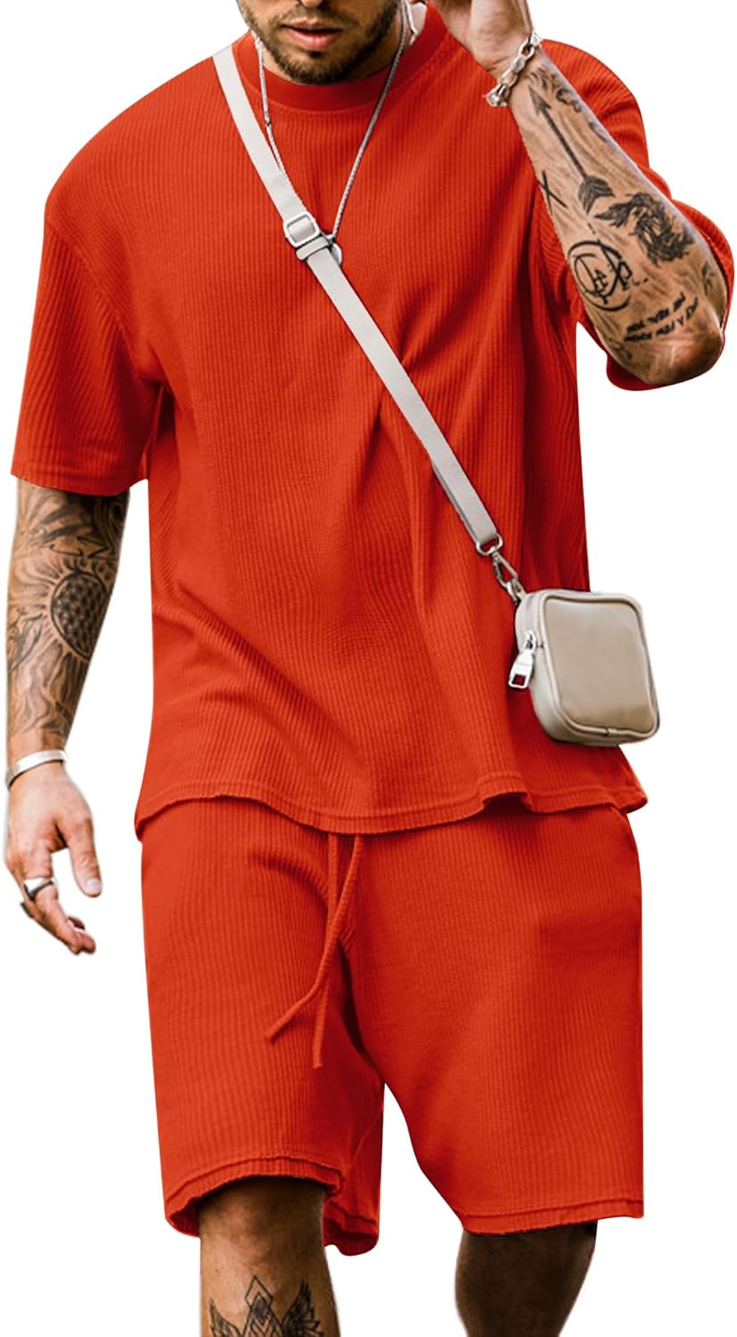 Babioboa Men's Short Sleeve Tracksuit for Casual Summer Days