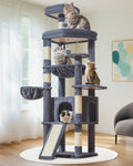 Taoqimiao 72 Inch Cat Tree for Large Cats with Cozy Features