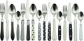 Brink House Eclectic Black & White Stainless Steel Cutlery Set