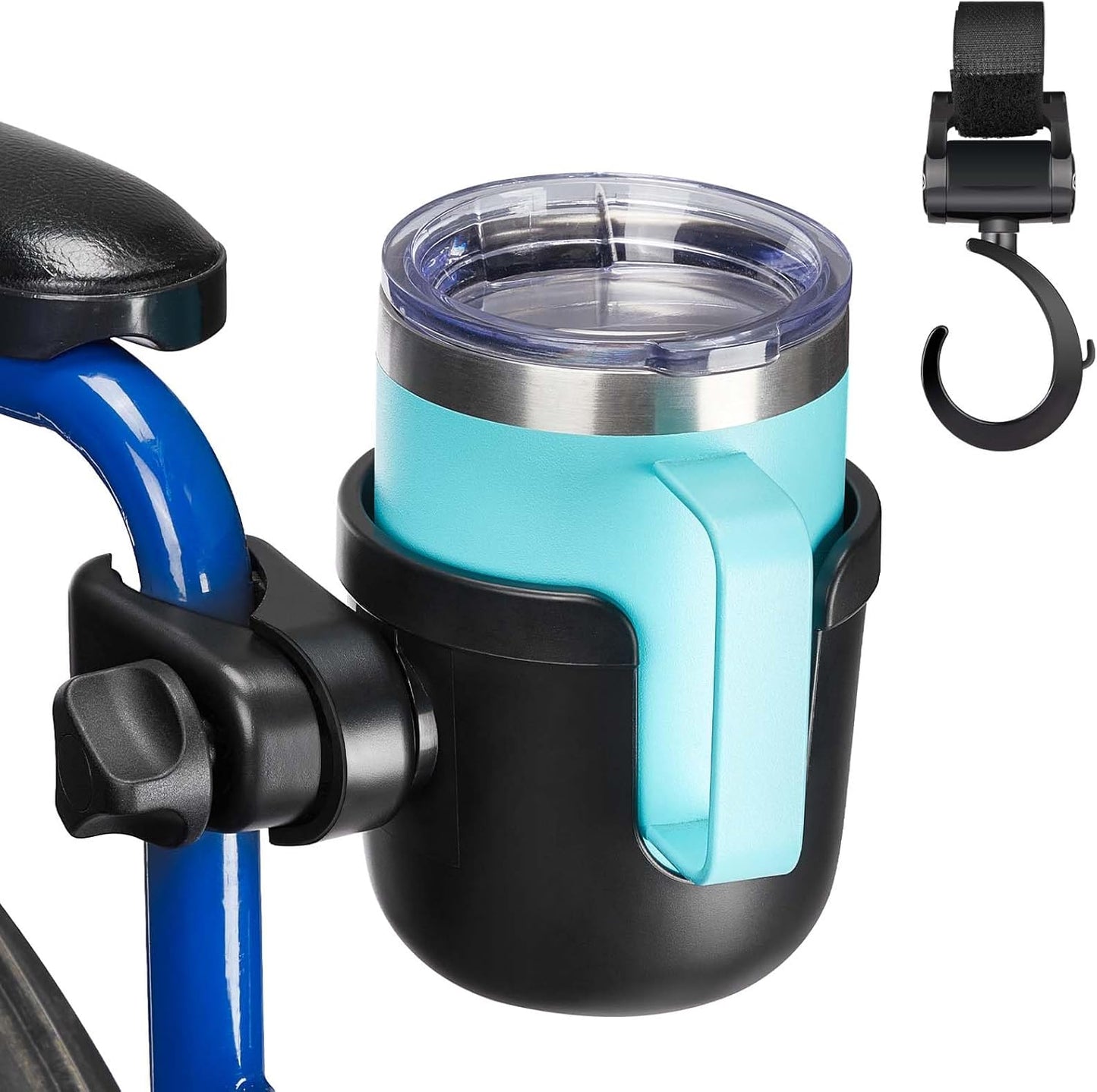 JOYTUTUS Wheelchair Cup Holder for Rollator and Scooter Use