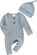 Cozy Ribbed Knit Baby Jumpsuit Set by MA&BABY