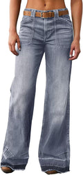 Flamingals Straight Leg Baggy Denim Jeans for Everyday Wear