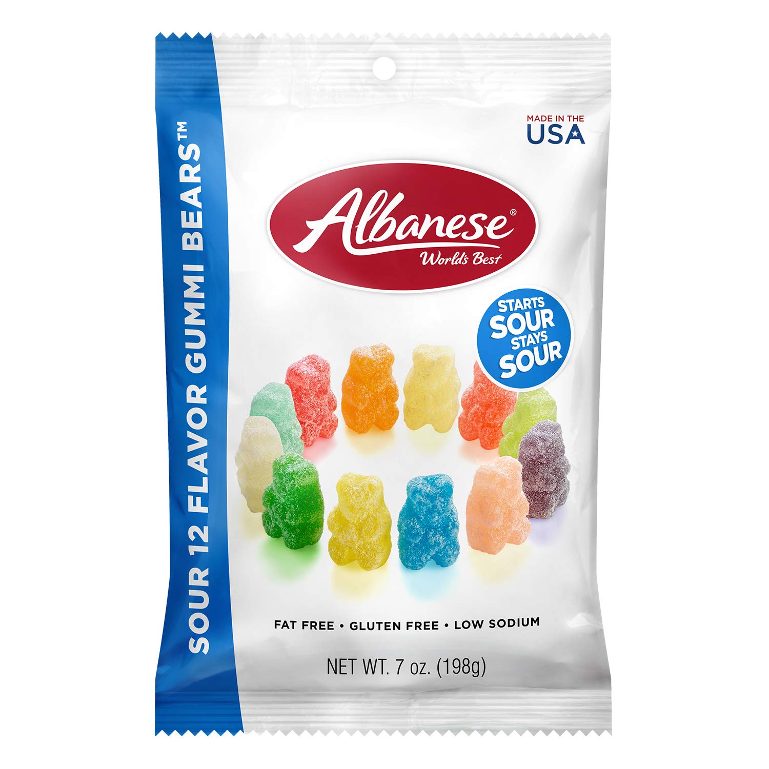 Albanese World's Best Sour Gummi Bears - 12 Unique Flavors