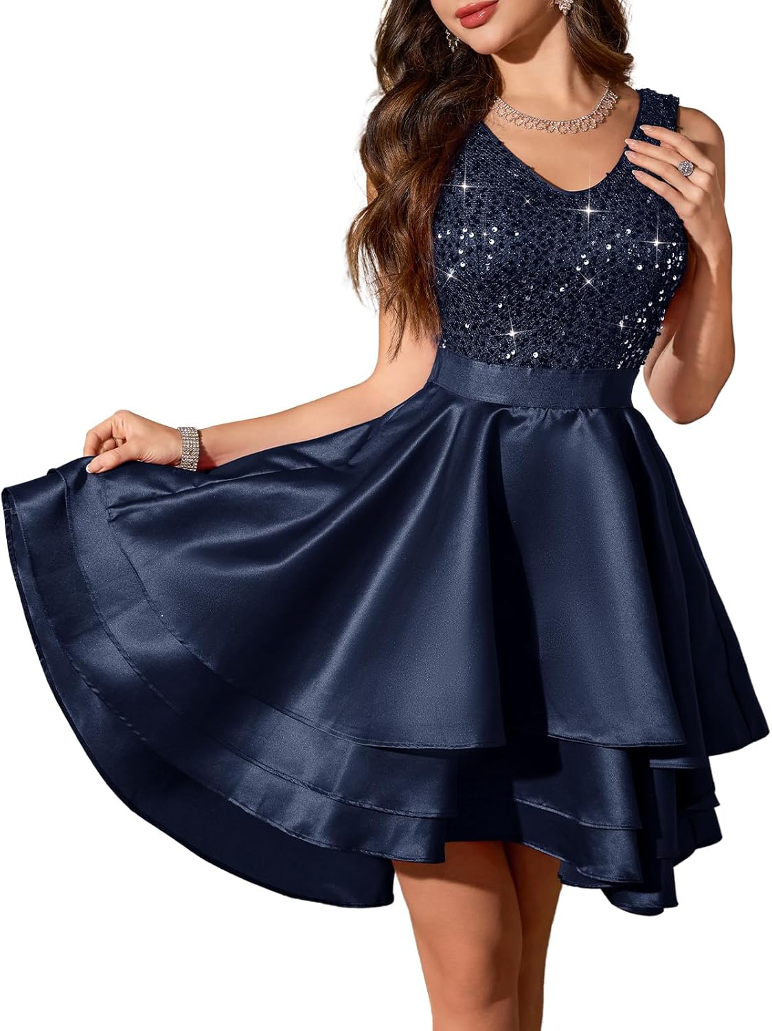 Sparkly Homecoming Dresses for Teens by Meetjen - High Low Style
