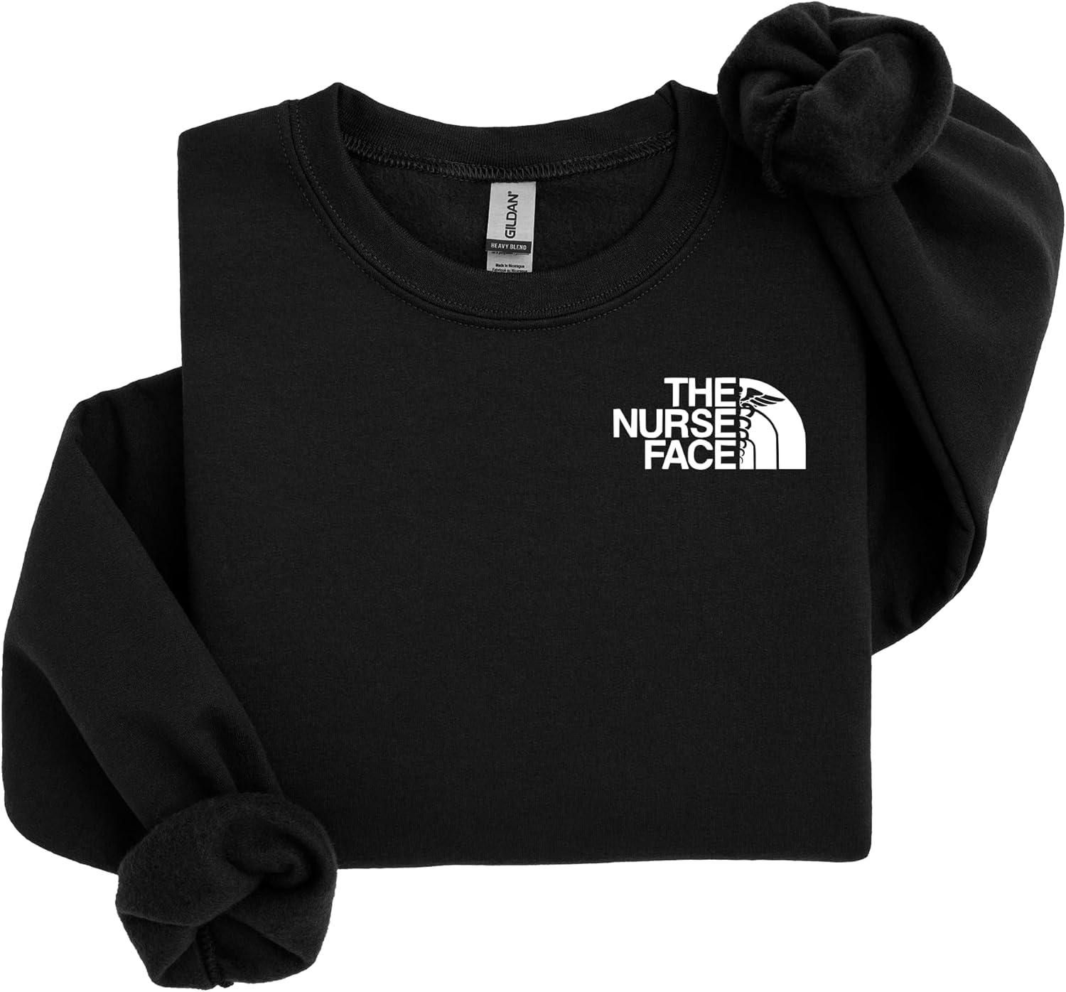 Nurse Face Graphic Sweatshirt - Cozy & Comical Design by CLUTCHINK