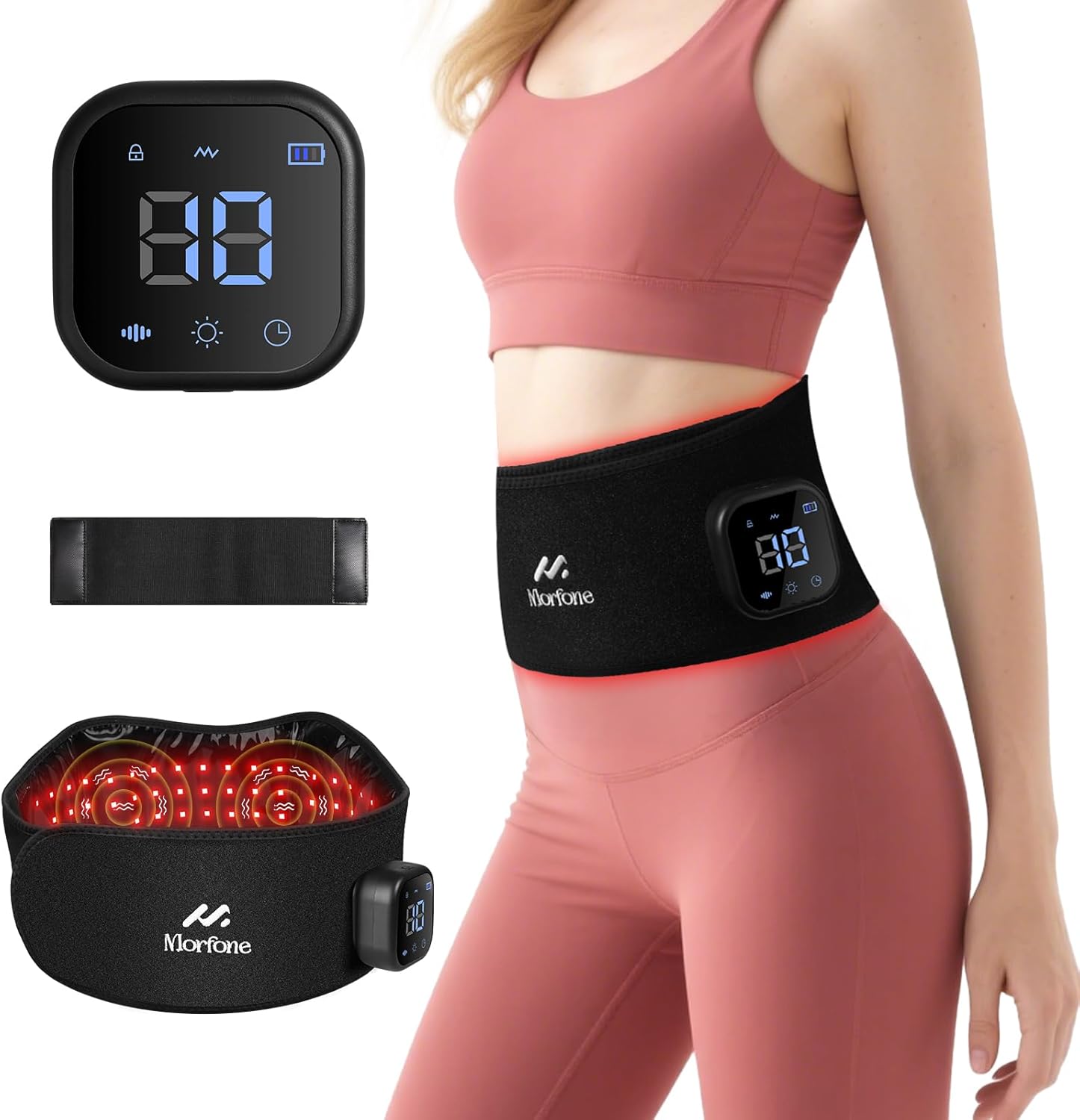 Morfone Red Light Therapy Belt for Pain Relief and Relaxation