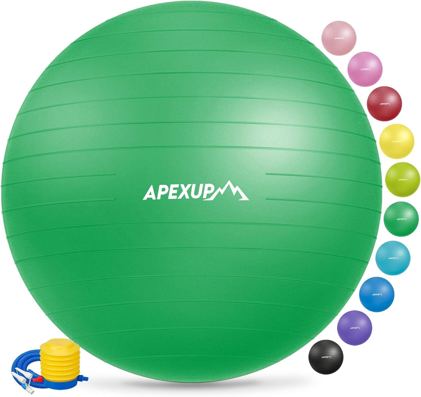 APEXUP Yoga & Pilates Ball - Anti Slip Heavy Duty Gym Ball
