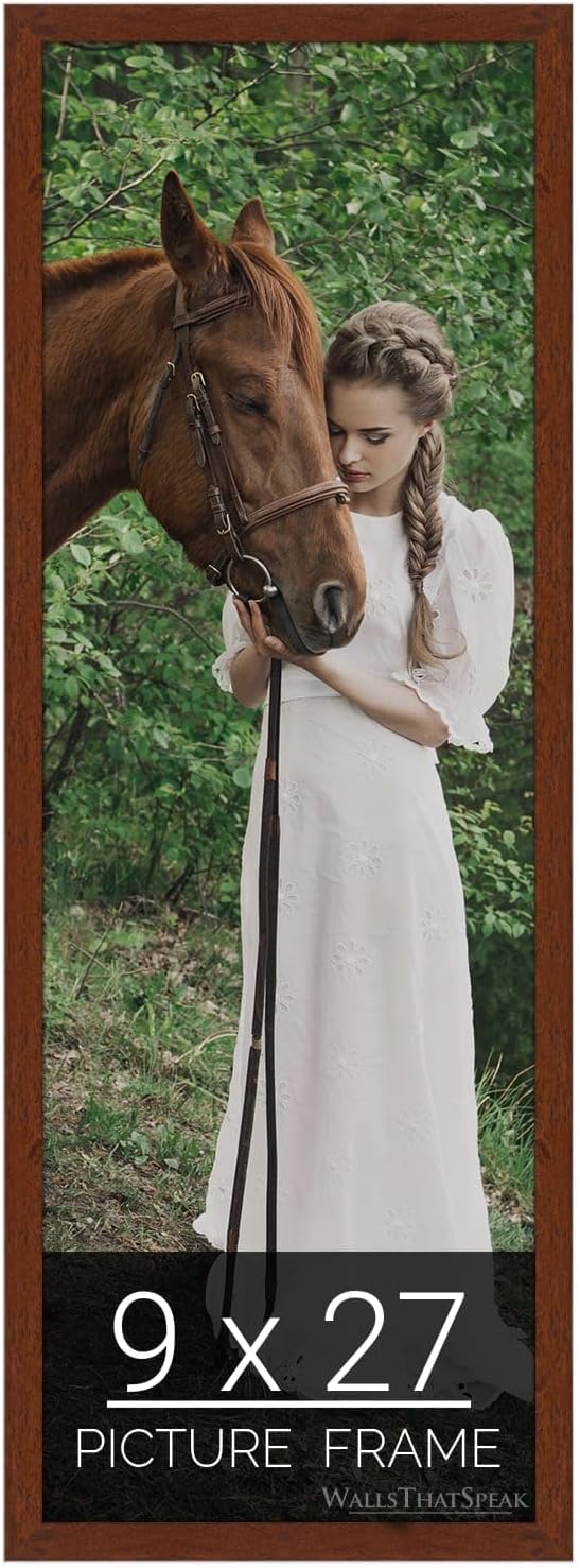 Dark Walnut Rustic Pine Picture Frame for Puzzles and Photos