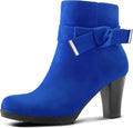 Women's Chunky Heel Ankle Booties - 3in Stacked Heel Comfort