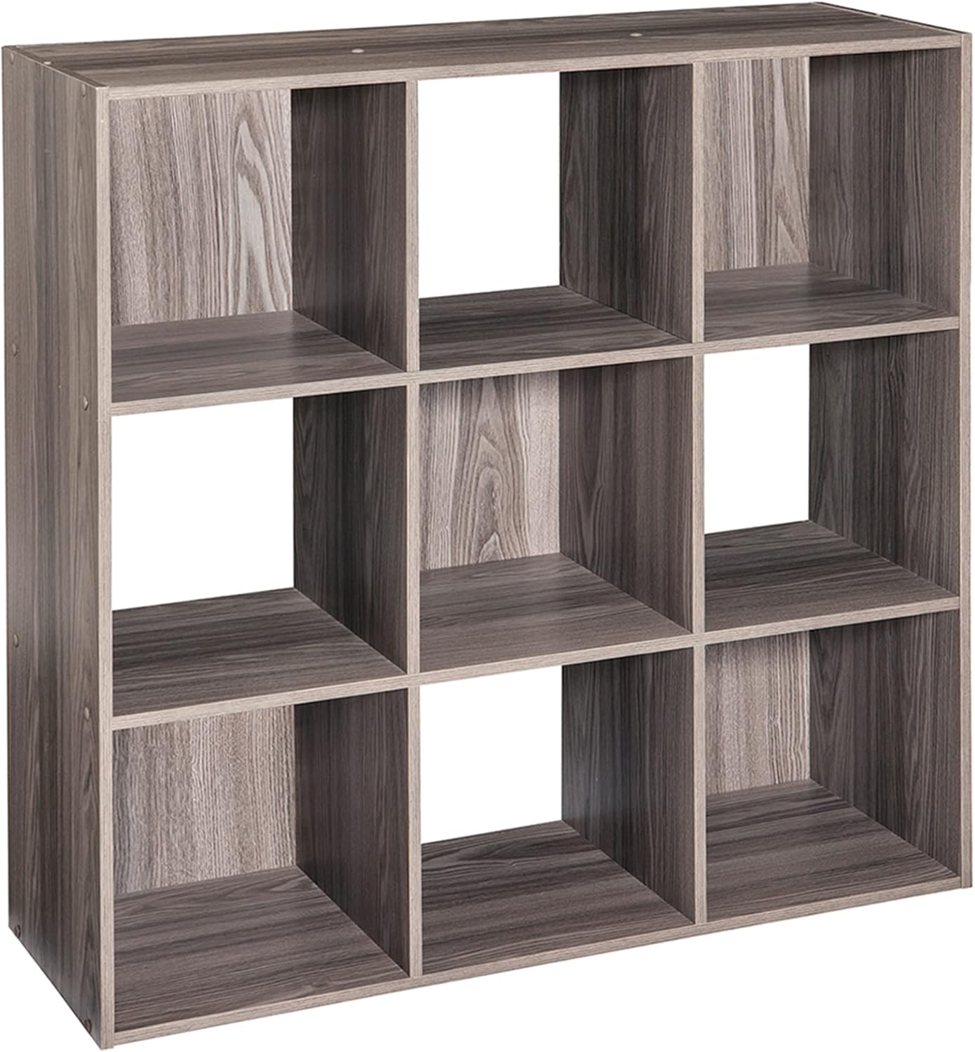 9-Cube Natural Gray Organizer for Stylish Home Storage Solutions