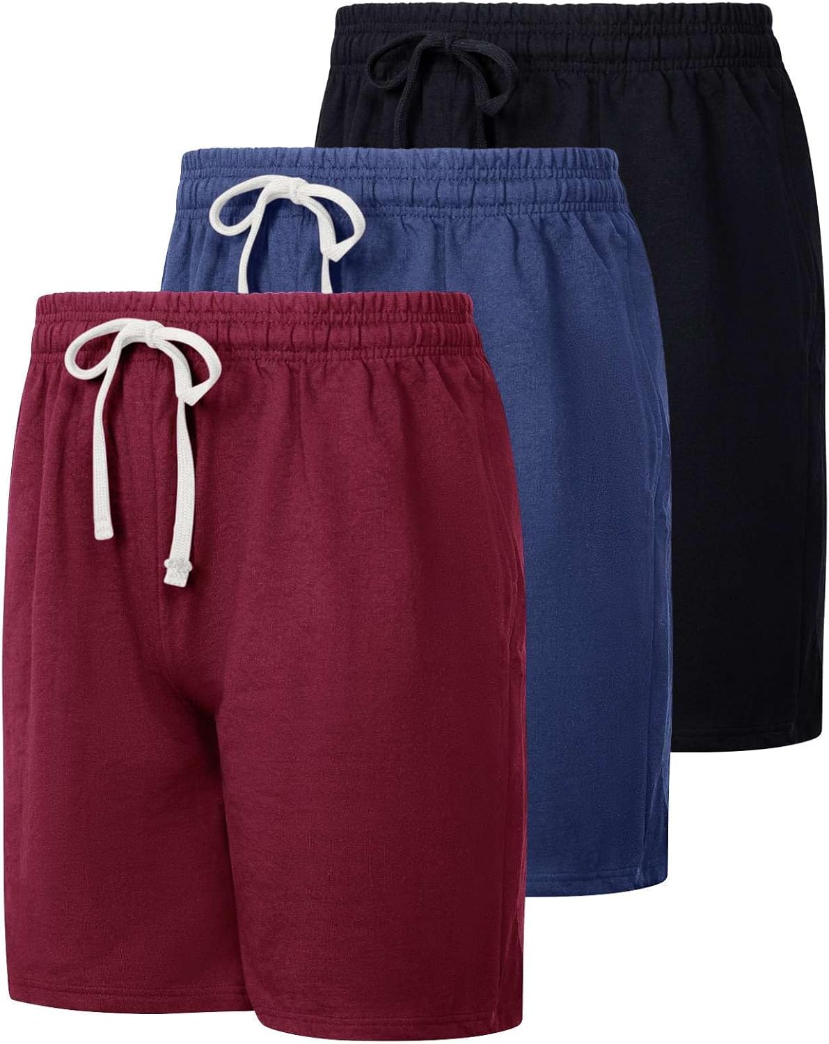 Real Essentials Men's Cotton 9in French Terry Lounge Shorts