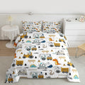 Construction Bedding Set Full Size Comforter for Kids - Playful 3D