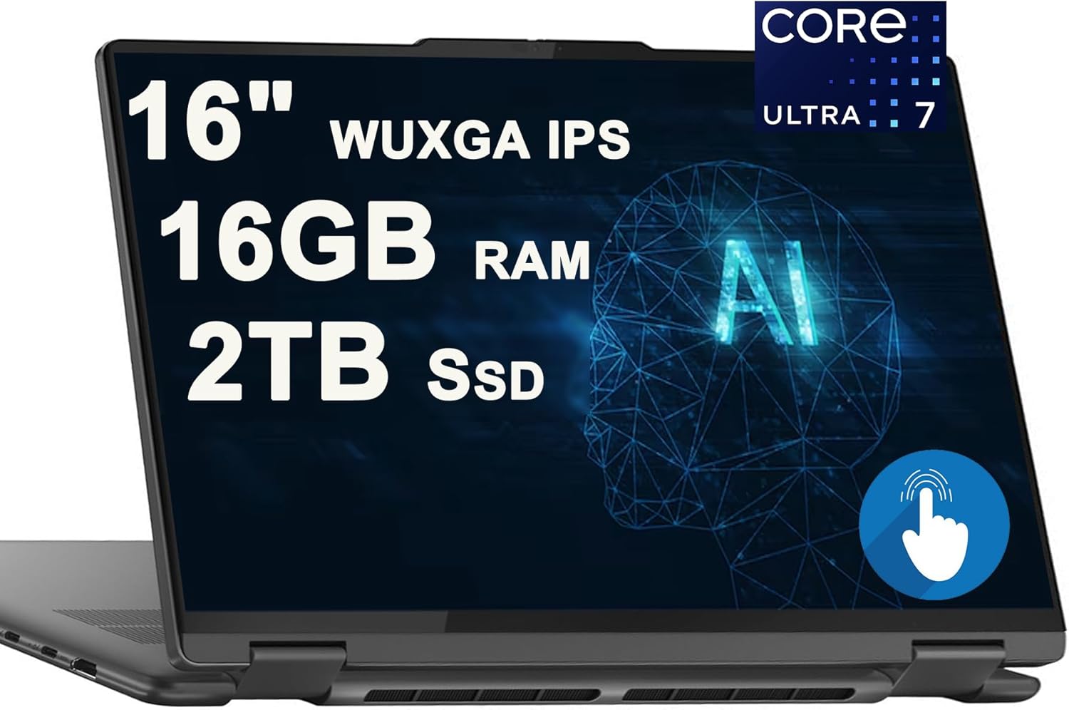 Lenovo Yoga 7 16 2-in-1 AI PC Laptop with 16GB RAM and 2TB SSD
